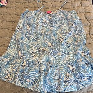 Lilly Pulitzer Blue and White Patterned Sundress